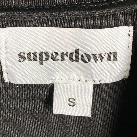 Superdown Mesh Long Sleeve 1/4 Zip Bodycon Mini Dress Black Green Womens Small - Picture 9 of 12